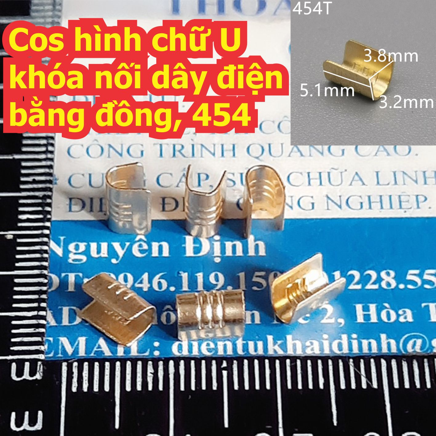 100 cái Cos hình chữ U 454 khóa nối dây điện bằng đồng 454A 454B 454C 454D 454E 454T kde7763