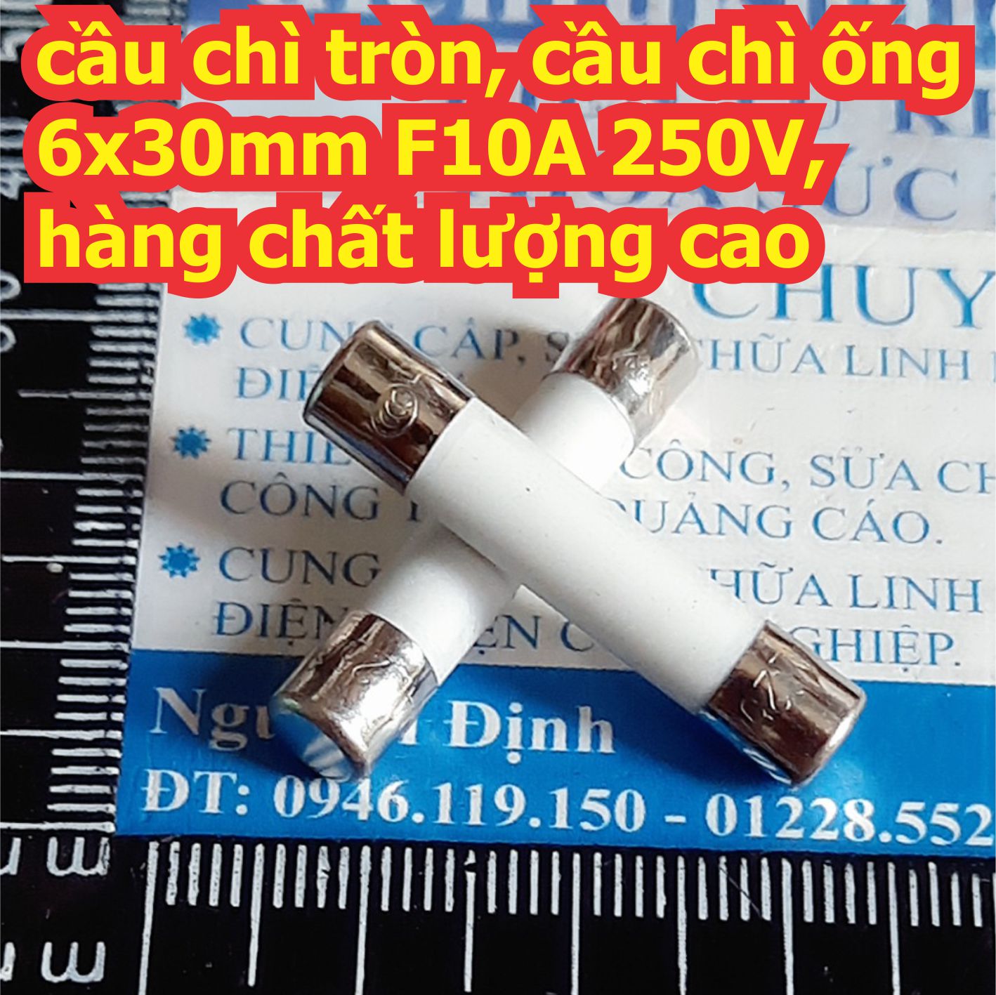 cầu chì tròn, cầu chì ống 6x30mm F10A 250V, hàng chất lượng cao kde7822