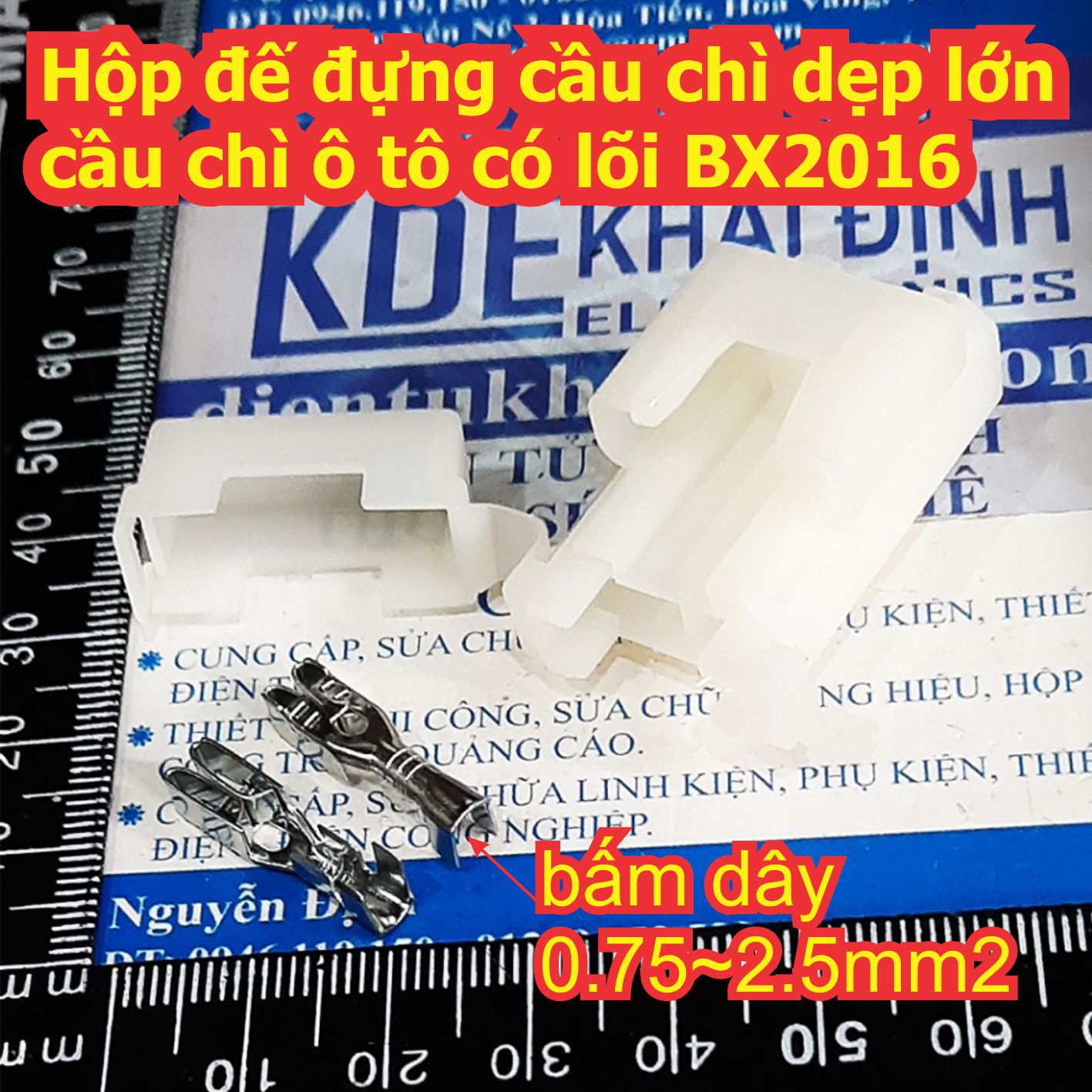 Hộp đế đựng cầu chì dẹp lớn, cầu chì ô tô có lõi BX2016 kde7838