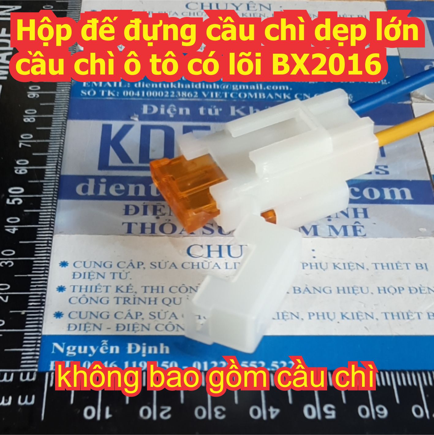 Hộp đế đựng cầu chì dẹp lớn, cầu chì ô tô có lõi BX2016 kde7838