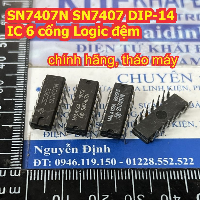 SN7407N SN7407 7407 DIP-14 IC 6 cổng Logic đệm kde7873