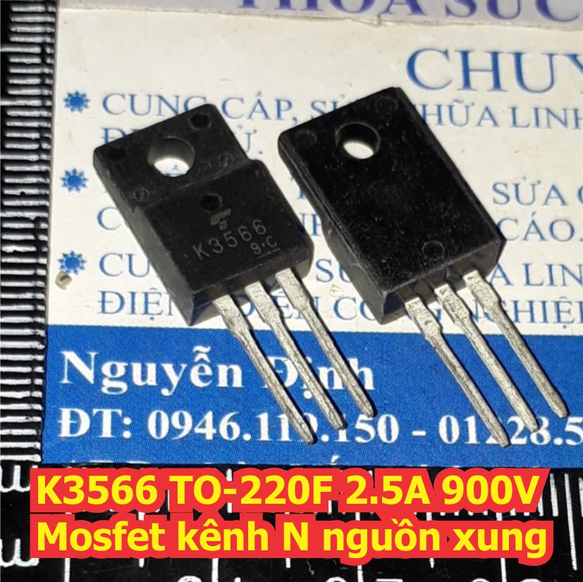 K3566 TO-220F 2.5A 900V Mosfet kênh N nguồn xung kde7880