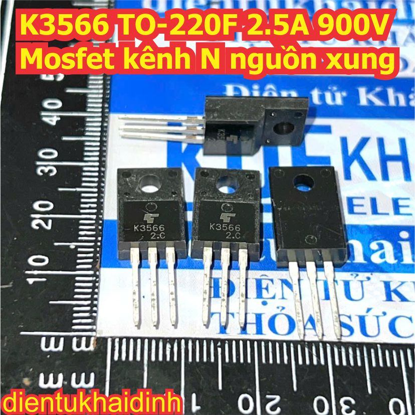 K3566 TO-220F 2.5A 900V Mosfet kênh N nguồn xung kde7880