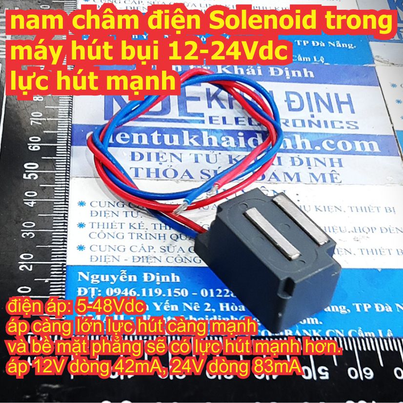 nam châm điện Solenoid trong máy hút bụi 12-24Vdc lực hút mạnh kde7972