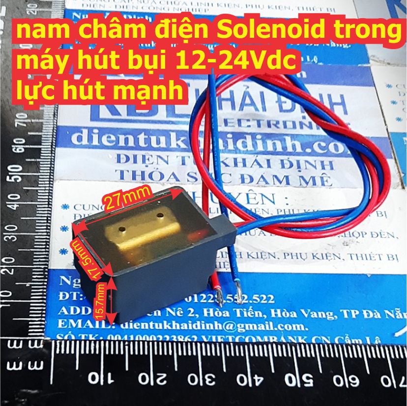 nam châm điện Solenoid trong máy hút bụi 12-24Vdc lực hút mạnh kde7972