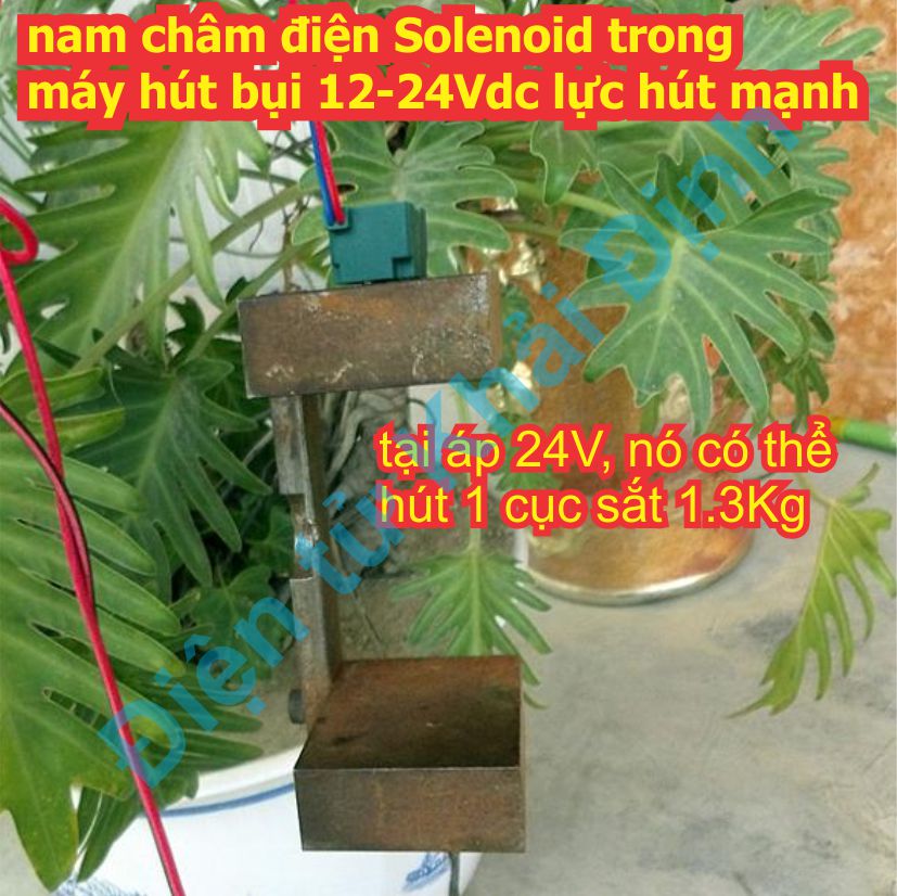 nam châm điện Solenoid trong máy hút bụi 12-24Vdc lực hút mạnh kde7972