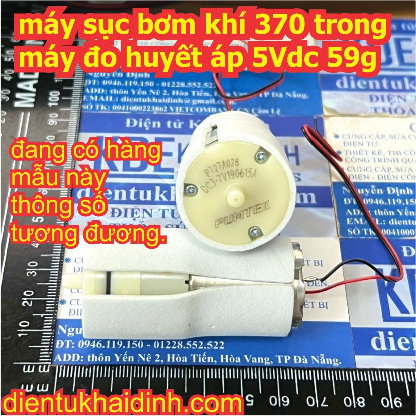 máy sục bơm khí 370 trong máy đo huyết áp 5Vdc HVM2758 5V1 59g kde7974