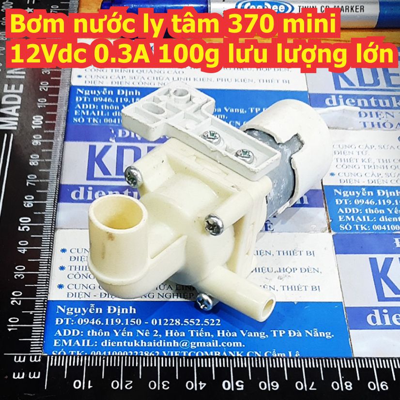 Bơm nước ly tâm 370 mini 12Vdc 0.3A 100g lưu lượng lớn kde7976