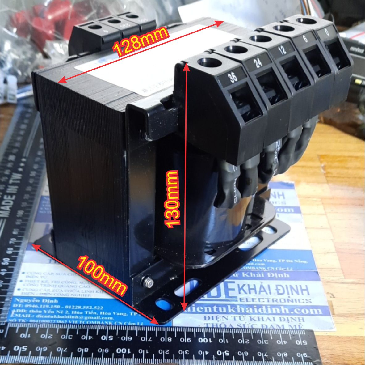 Biến áp cách ly Biến thế hàng CHINT NDK-250VA 250W 220V/380V 6V/12V/24V/36V hàng nặng 5.1kg kde8018