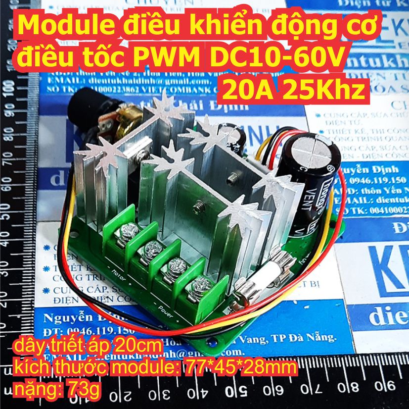 Module điều khiển động cơ điều tốc PWM DC10-60V 20A 25Khz kde8153