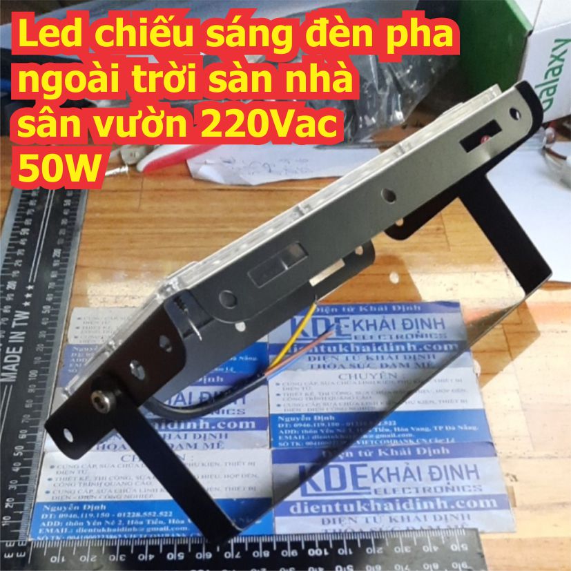 Led chiếu sáng đèn pha ngoài trời sàn nhà sân vườn 50W áp 220VAc hoặc ac/dc 12-60V kde8167