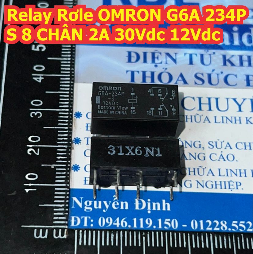 Relay Rơle OMRON G6A 274P ST US  A 30Vdc 8 CHÂN 24VDC 5VDC 48VDC , 234P S 12VDC kde8177