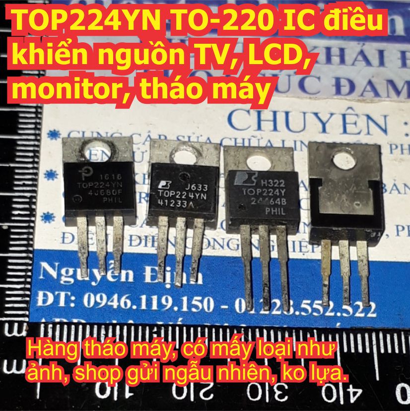 TOP224YN TO-220 IC điều khiển nguồn TV, LCD, monitor, tháo máy kde8189