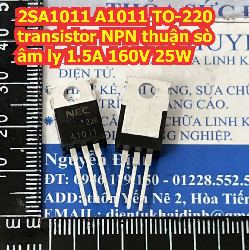 2SA1011 A1011 TO-220 transistor NPN thuận sò âm ly 1.5A 160V 25W kde8202