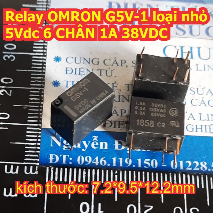 Relay Rơle OMRON G5V-1 loại nhỏ 6 CHÂN 1A 38VDC 5Vdc 12Vdc 24Vdc kde8214