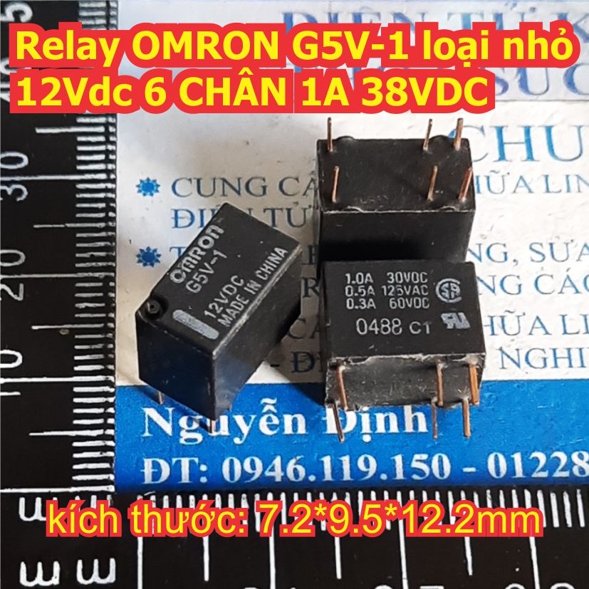 Relay Rơle OMRON G5V-1 loại nhỏ 6 CHÂN 1A 38VDC 5Vdc 12Vdc 24Vdc kde8214
