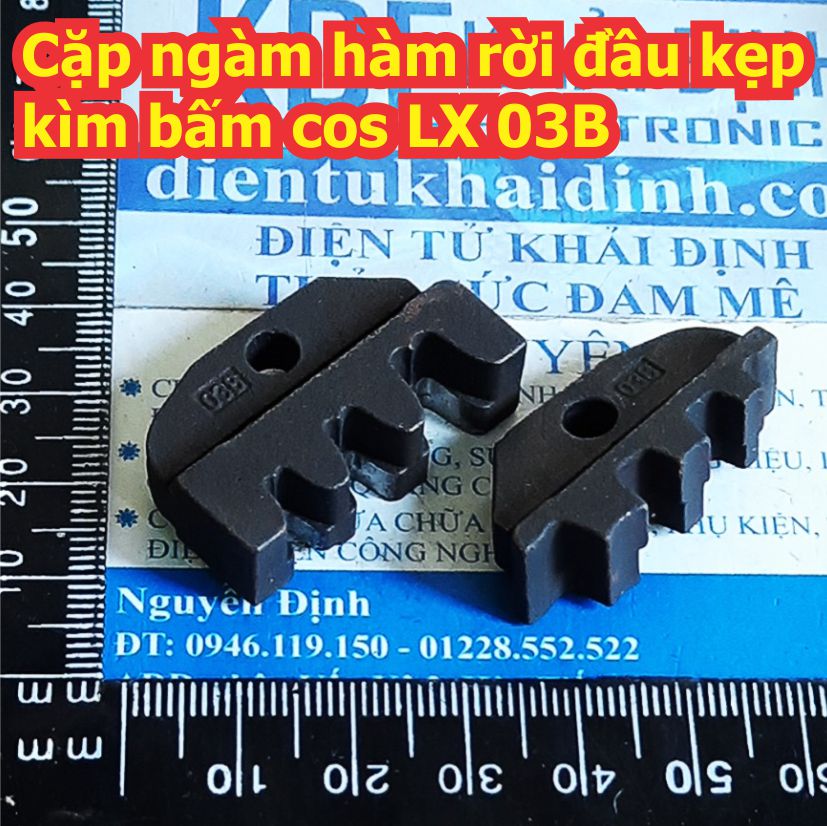 Cặp hàm Ngàm kẹp kèm kìm bấm cos 2.8 4.8 6.3 7.8mm dây 0.5-6mm2 3 / 4 lỗ HS03B HS-03B LX-03B LX03B kde8218