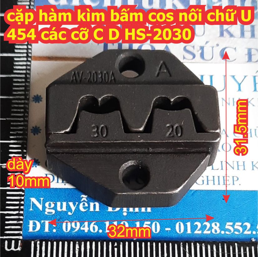 cặp hàm kèm kìm dụng cụ bấm cos nối chữ U 454 cos khuyên trần các cỡ C D HS-2030 kde8246