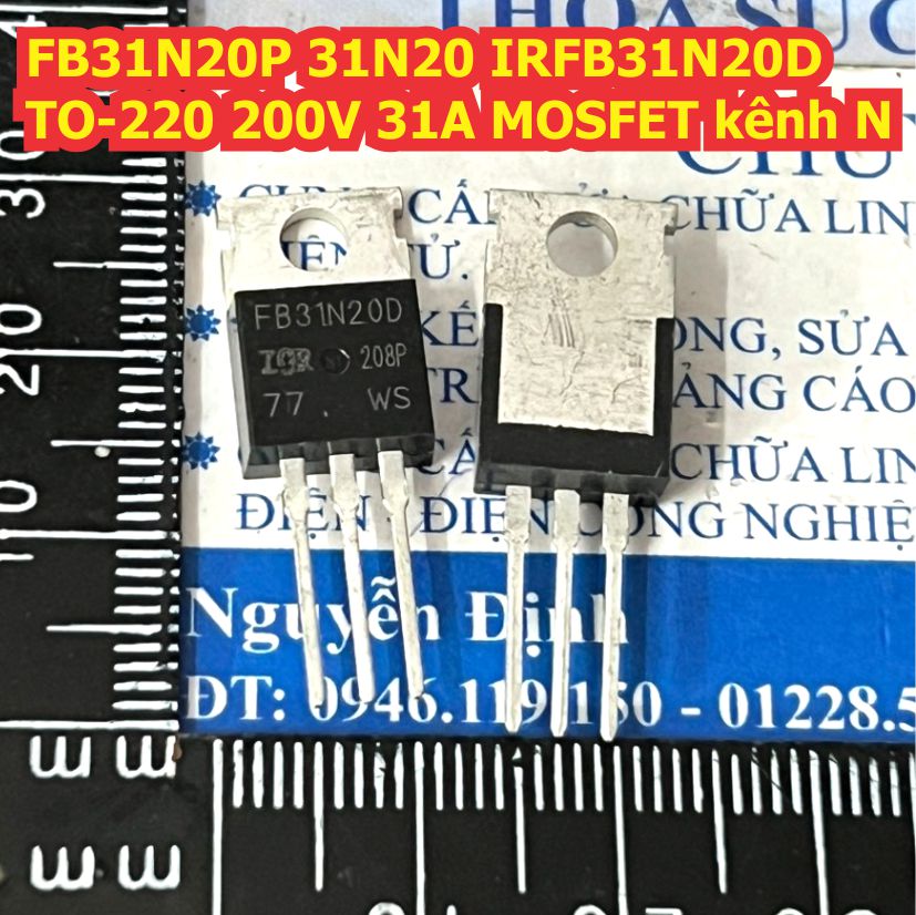 FB31N20P 31N20 IRFB31N20D TO-220 200V 31A MOSFET kênh N kde8278