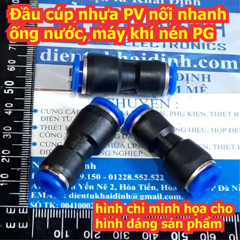 Đầu cúp nhựa PV nối nhanh ống nước, máy khí nén PG kde8340