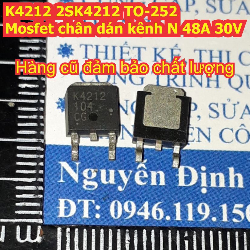 K4212 2SK4212 K3918 2SK3918 K4075 2SK4075 4212 3918 4075 TO-252 Mosfet chân dán kênh N các loại kde8351