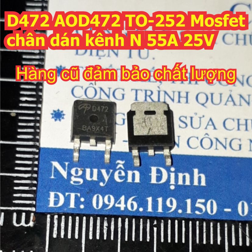 D472 AOD472 TO-252 Mosfet chân dán kênh N 55A 25V kde8352