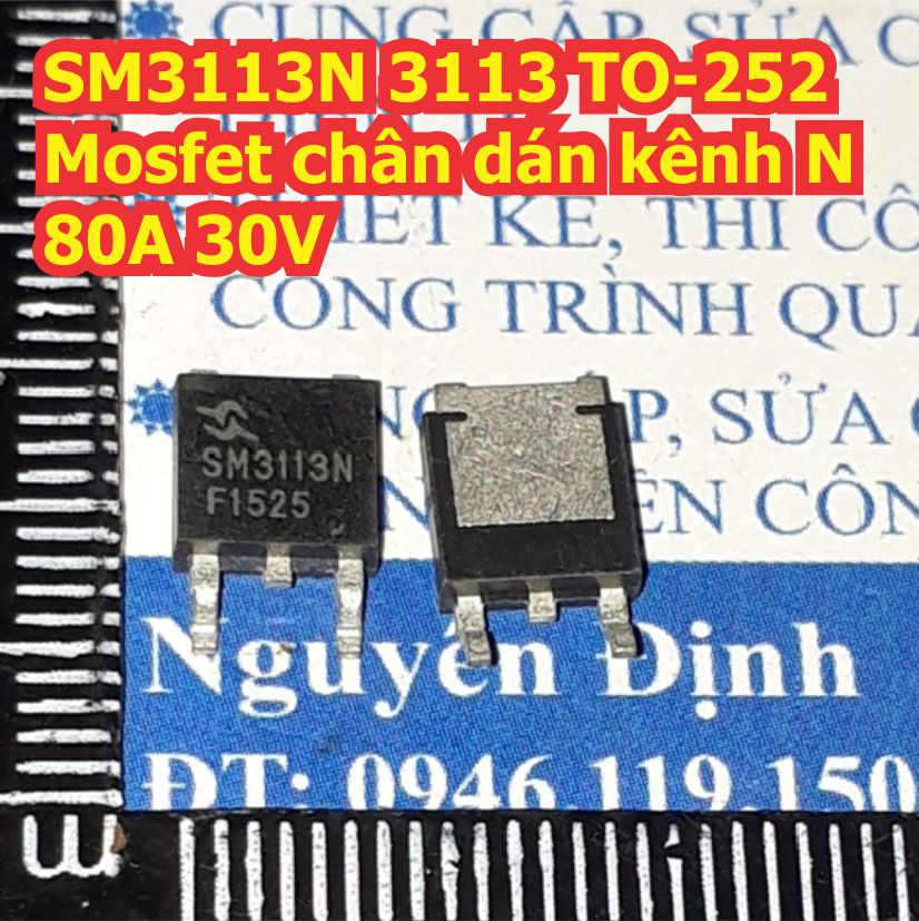 SM3113N 3113 SM3113 TO-252 Mosfet chân dán kênh N 80A 30V kde8360