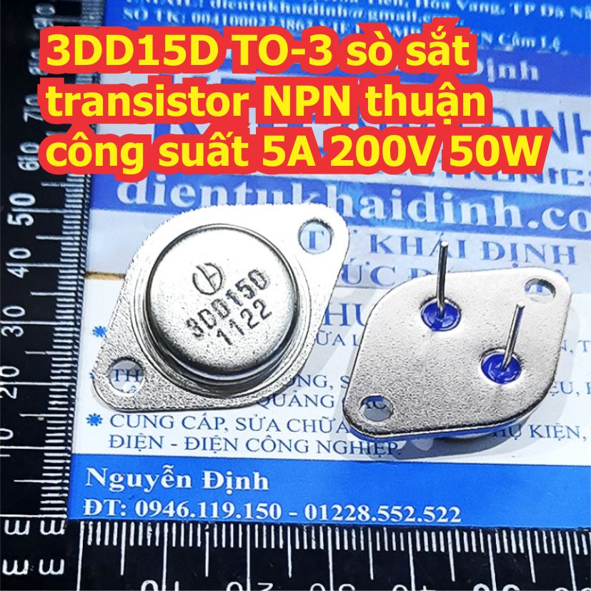 3DD15D TO-3 sò sắt transistor NPN thuận công suất 5A 200V 50W kde8383