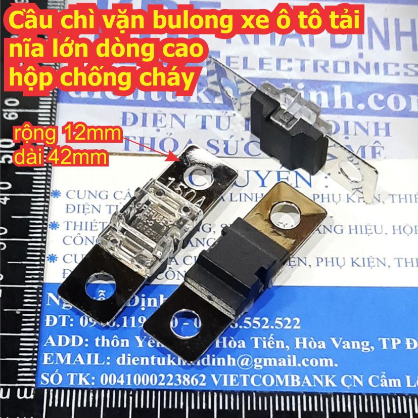 Cầu chì vặn bulong xe ô tô tải nĩa lớn dòng cao hộp chống cháy 30A ~ 200A kde8438