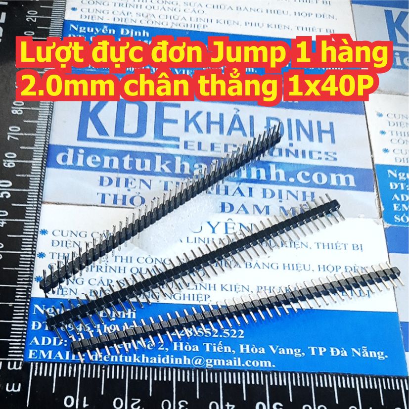 Lượt đực đơn Jump 1 hàng 2.0mm chân thẳng 1x40P kde8448