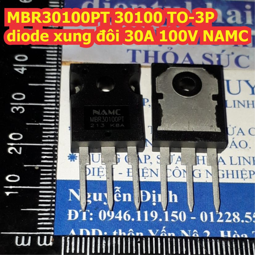 MBR30100PT 30100 TO-3P diode xung đôi 30A 100V NAMC kde8454