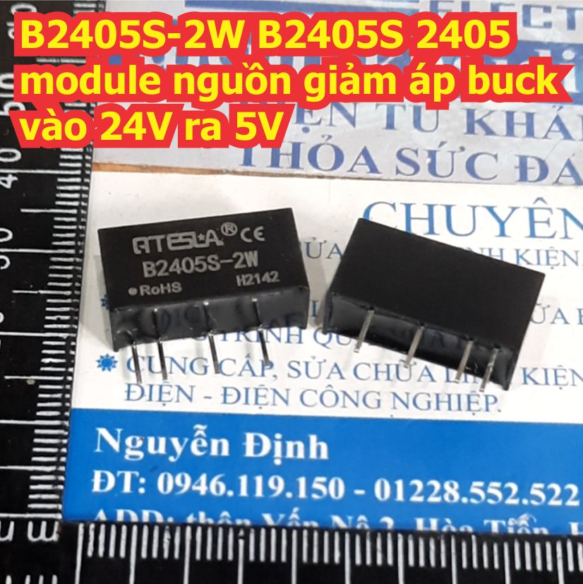 B2405S-2W B2405S 2405 module nguồn giảm áp buck vào 24V ra 5V kde8455