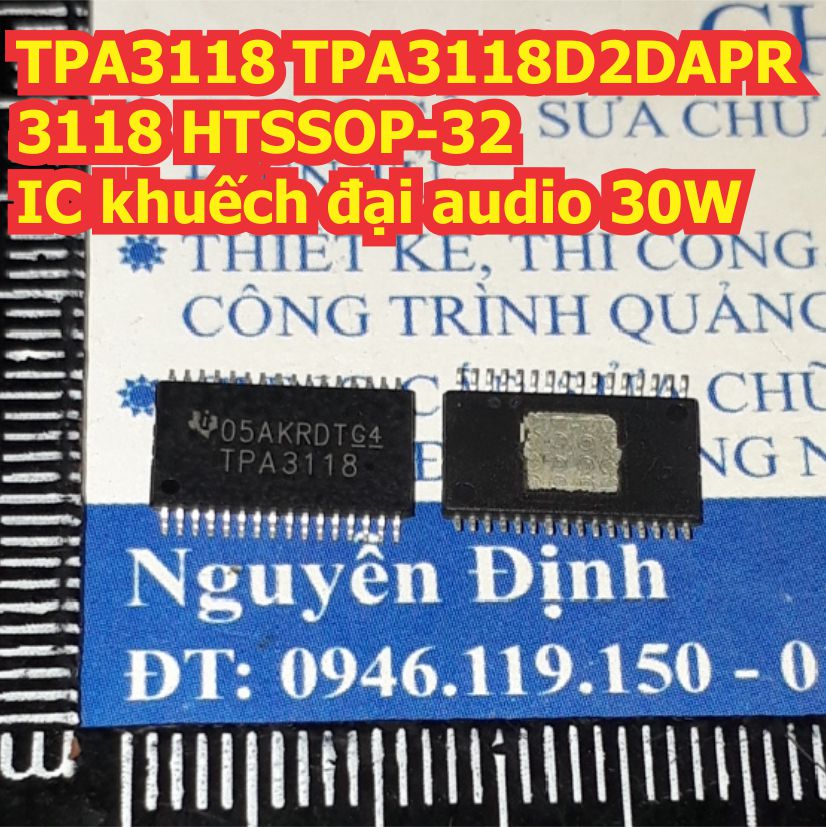 TPA3118 TPA3118D2DAPR 3118 HTSSOP-32 IC khuếch đại audio 30W kde8496