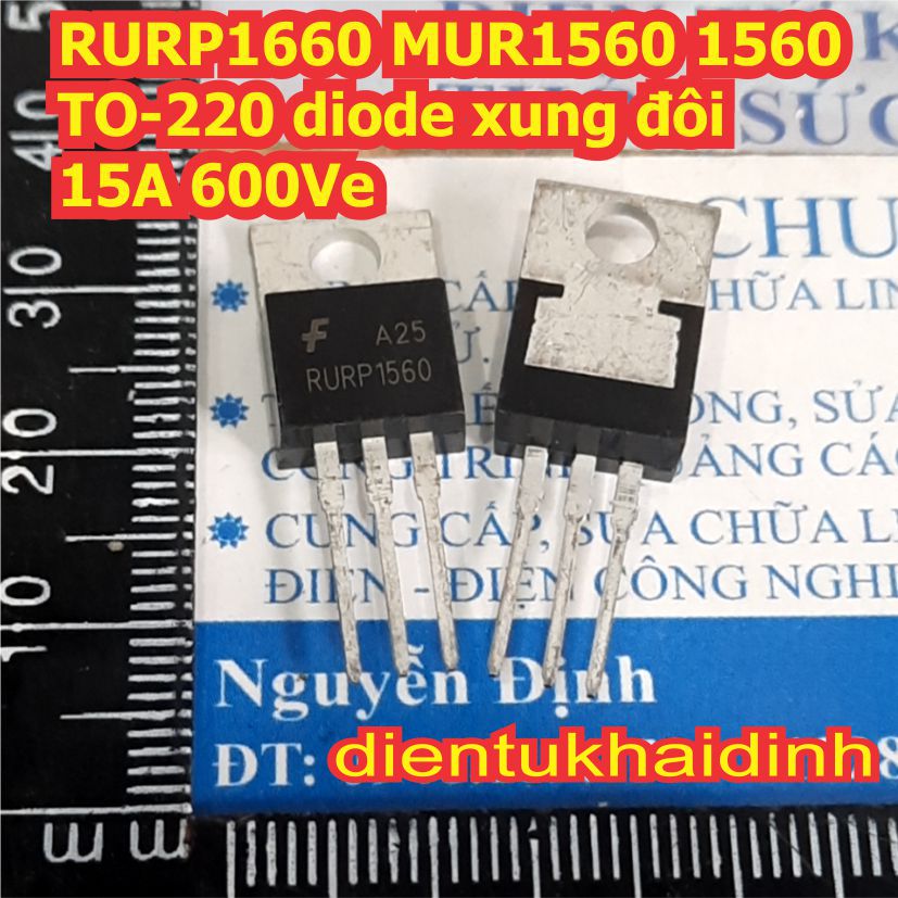 MUR1660CT MUR1660 1660CT 1660 RURP1560 1560 TO-220 diode xung đôi 15A 16A 600V kde7814