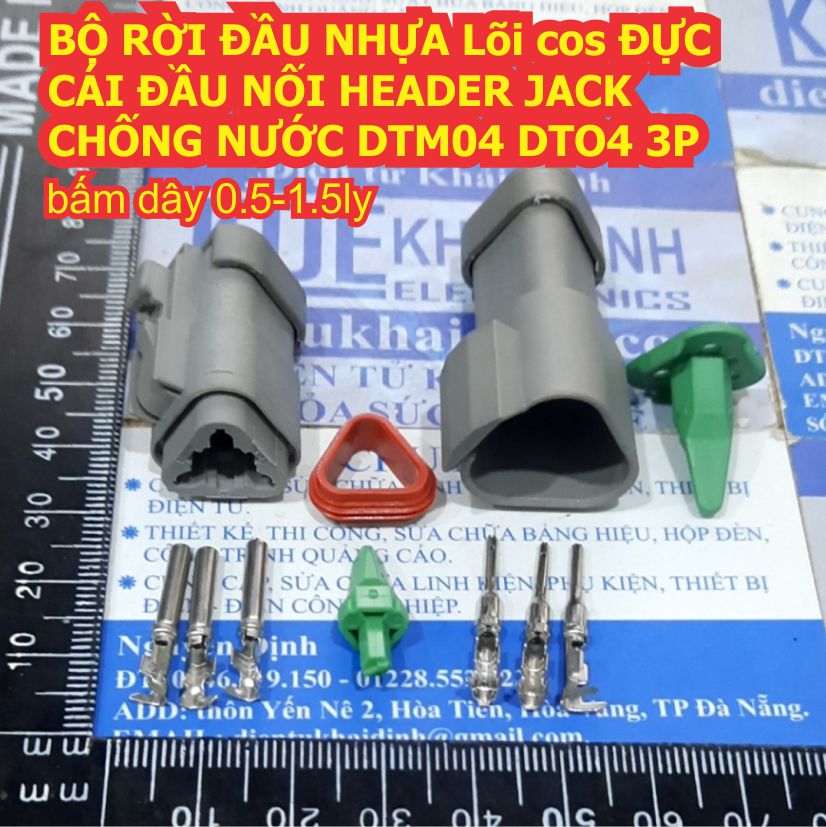 BỘ RỜI ĐẦU NHỰA Lõi cos ĐỰC CÁI ĐẦU NỐI HEADER JACK CHỐNG NƯỚC DTM04 DTO4 2P ~ 12P kde8537