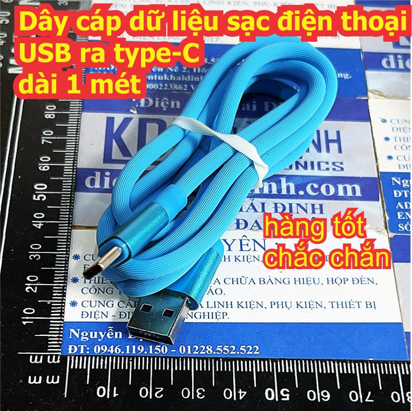Dây cáp dữ liệu sạc điện thoại dài 1 mét USB ra microUSB / Type C kde8601