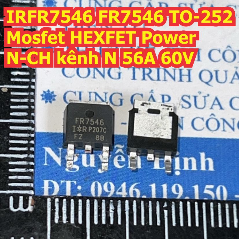 IRFR7546 FR7546 TO-252 Mosfet HEXFET Power N-CH kênh N 56A 60V kde8637