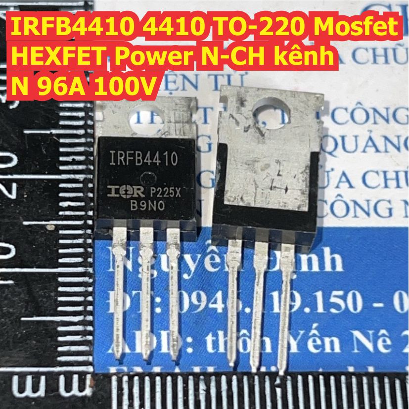 IRFB4410 4410 TO-220 Mosfet HEXFET Power N-CH kênh N 96A 100V kde8640