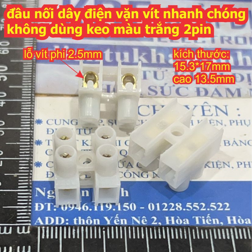 nối dây điện vặn vít nhanh chóng không dùng keo màu trắng 2pin 3pin kde8692