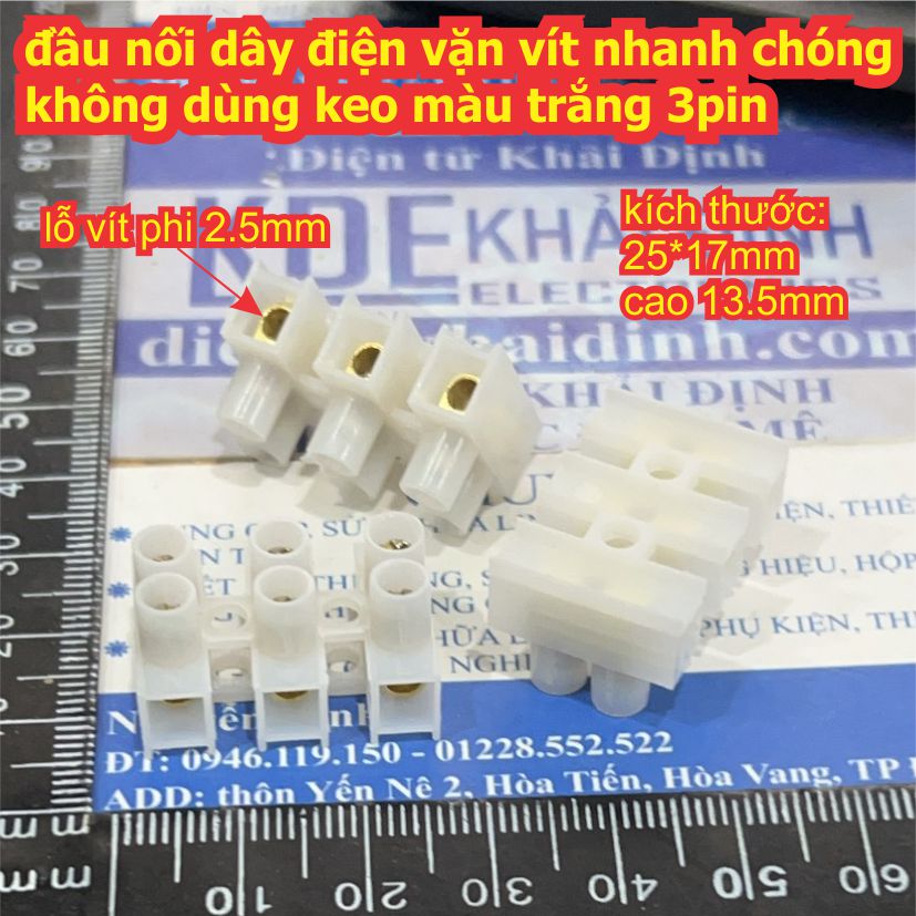 nối dây điện vặn vít nhanh chóng không dùng keo màu trắng 2pin 3pin kde8692