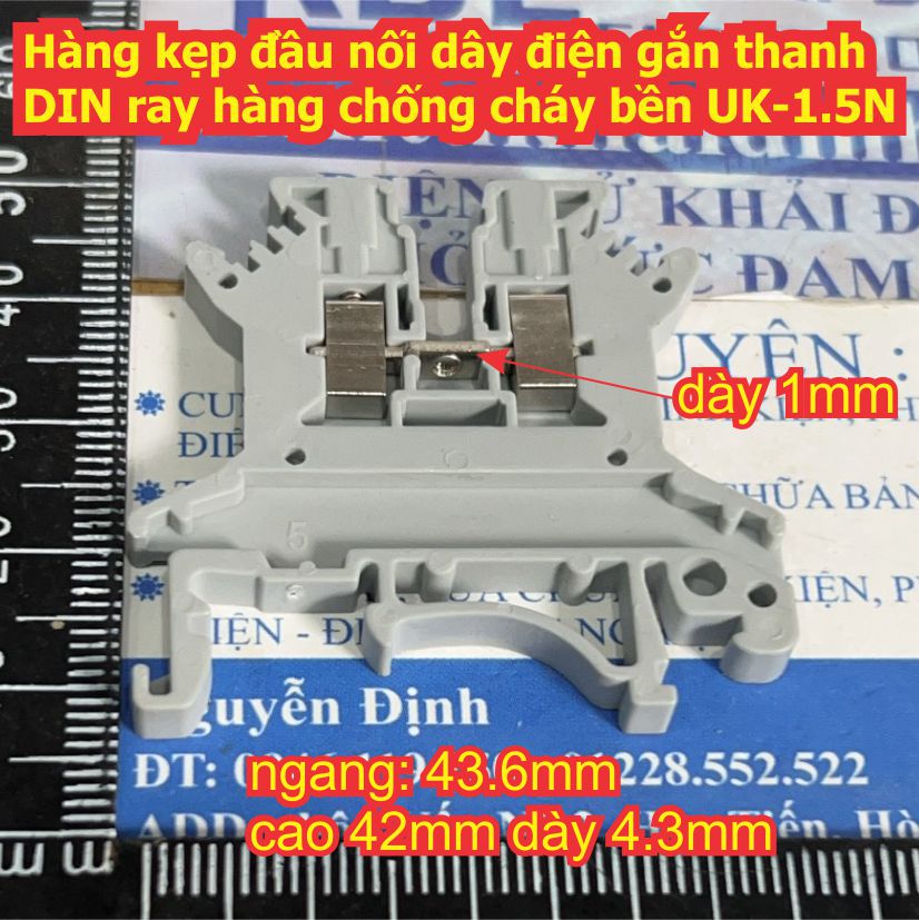 Hàng kẹp đầu nối dây điện gắn thanh DIN ray hàng chống cháy bền UK1.5~35 UKK URTK MBKKB kde8706