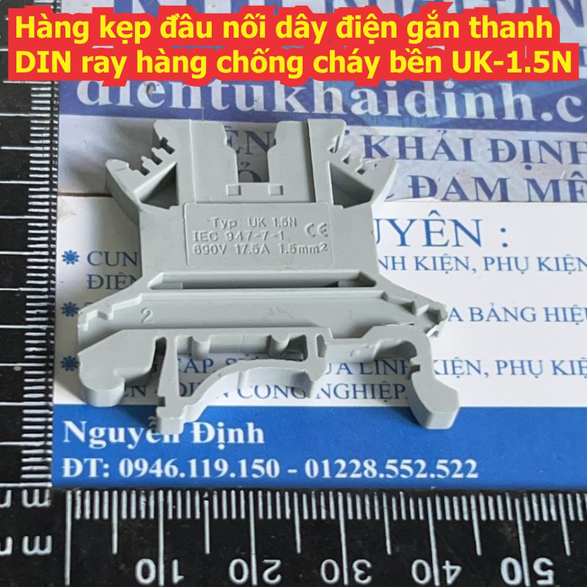 Hàng kẹp đầu nối dây điện gắn thanh DIN ray hàng chống cháy bền UK1.5~35 UKK URTK MBKKB kde8706