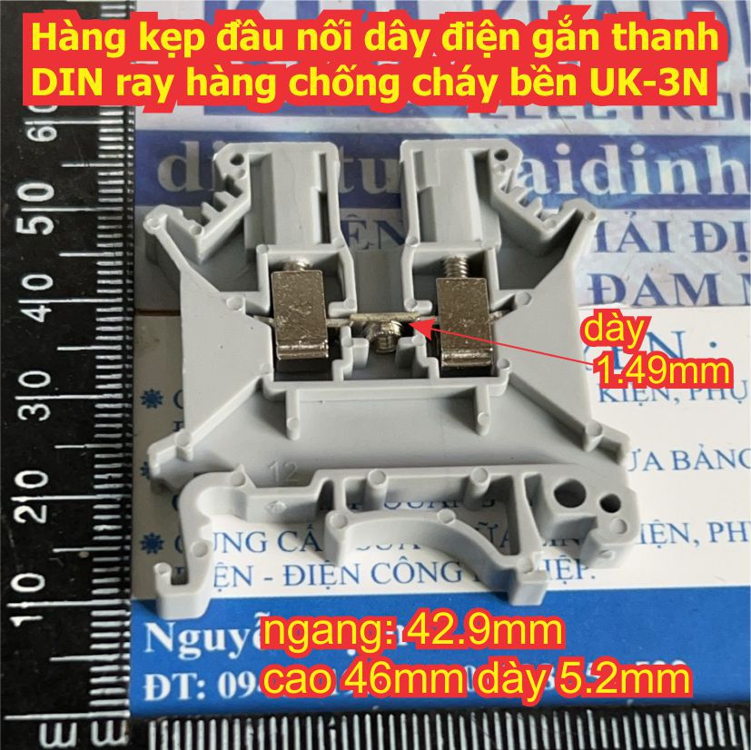 Hàng kẹp đầu nối dây điện gắn thanh DIN ray hàng chống cháy bền UK1.5~35 UKK URTK MBKKB kde8706