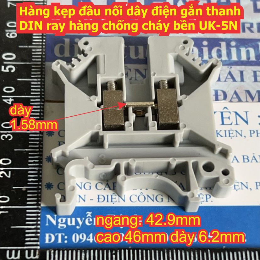 Hàng kẹp đầu nối dây điện gắn thanh DIN ray hàng chống cháy bền UK1.5~35 UKK URTK MBKKB kde8706