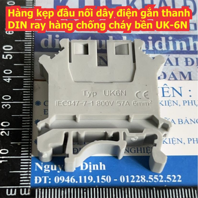 Hàng kẹp đầu nối dây điện gắn thanh DIN ray hàng chống cháy bền UK1.5~35 UKK URTK MBKKB kde8706