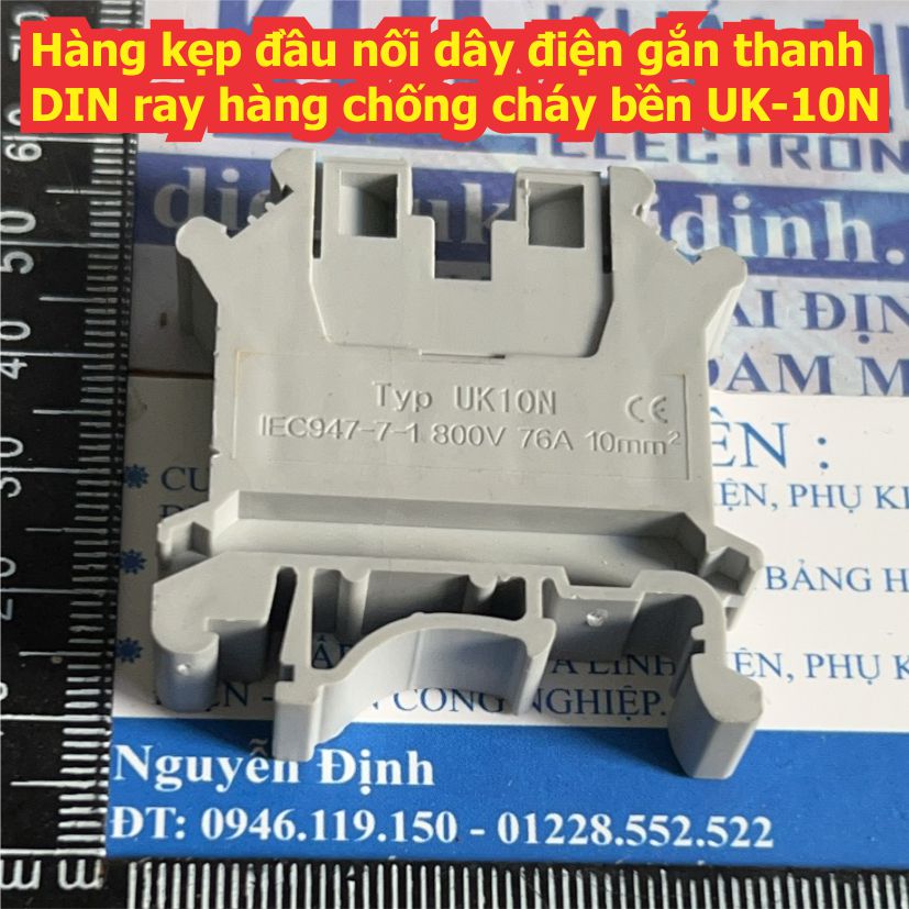 Hàng kẹp đầu nối dây điện gắn thanh DIN ray hàng chống cháy bền UK1.5~35 UKK URTK MBKKB kde8706
