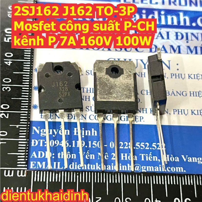 2SJ162 J162 2SK1058 K1058 TO-3P Mosfet công suất kênh P / N 7A 160V 100W kde8730