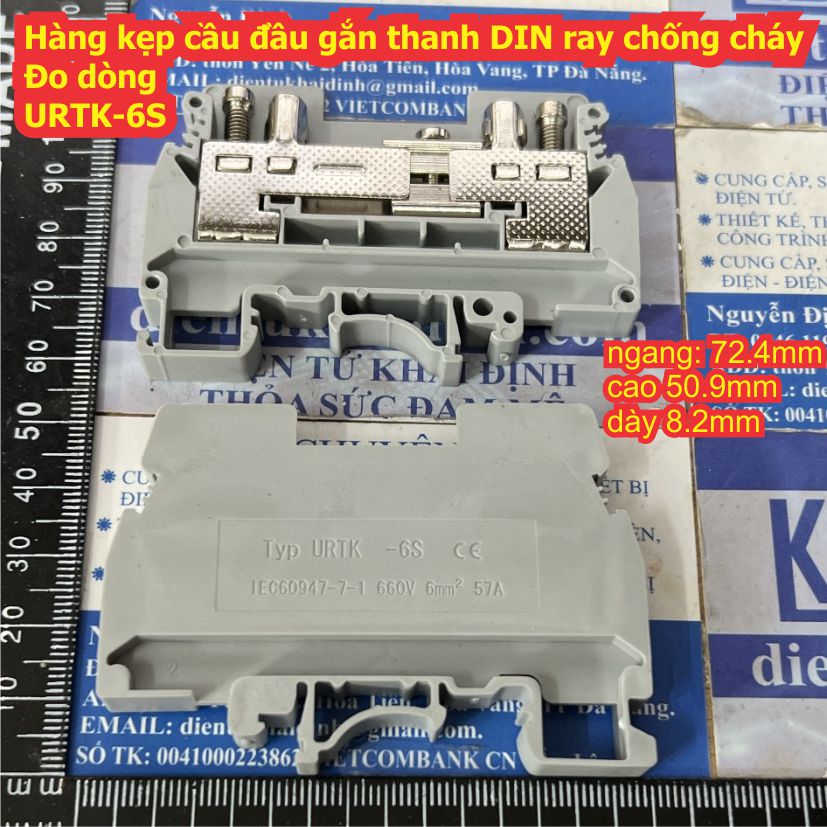 Hàng kẹp đầu nối dây điện gắn thanh DIN ray hàng chống cháy bền UK1.5~35 UKK URTK MBKKB kde8706