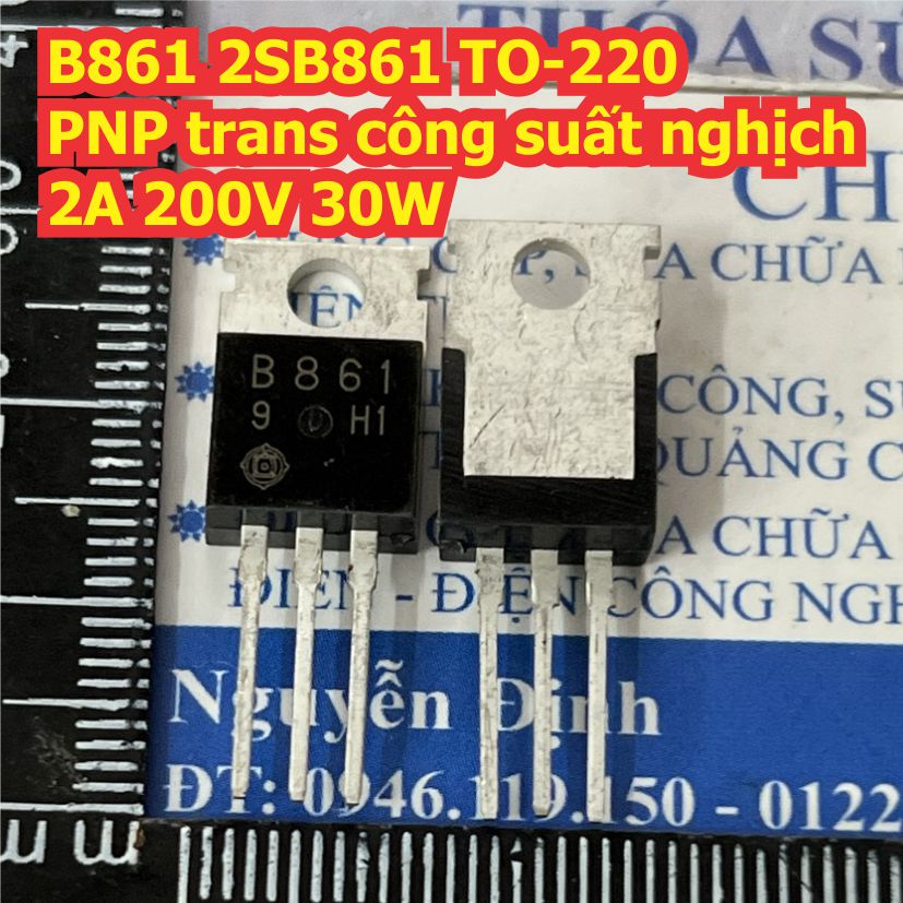 D1138 2SD1138 B861 2SB861 TO-220 NPN PNP trans công suất thuận nghịch 2A 200V 30W kde8859