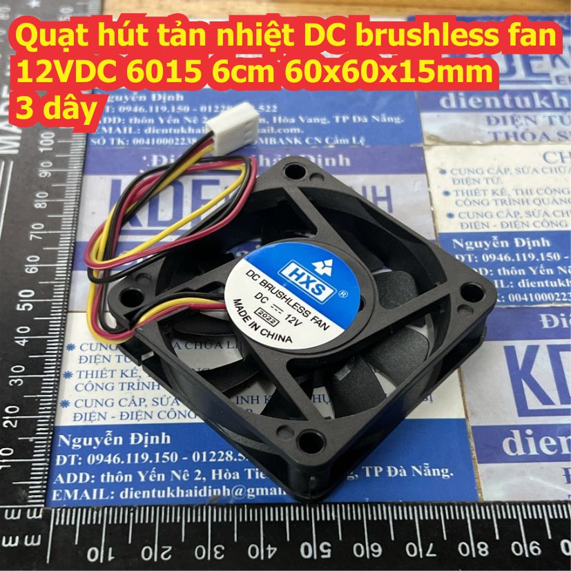quạt hút quạt tản nhiệt DC brushless fan có led 12VDC 6012 6cm 60x60x12mm 6015 60x60x15mm kde8415